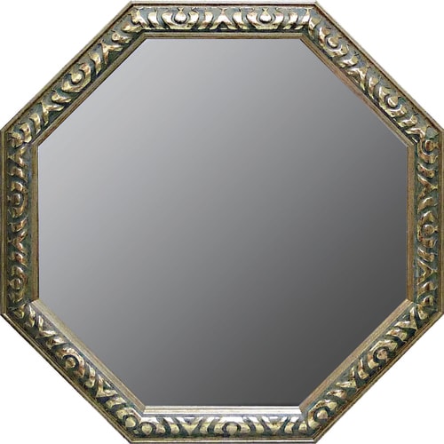 アンティーク八角ミラーLL SV/アンティークGR