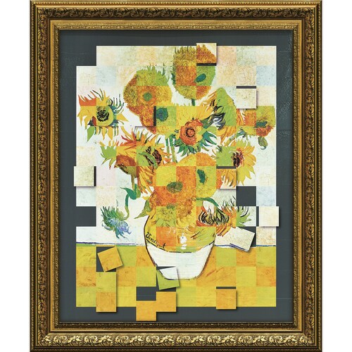 名画モザイクアート ゴッホ ひまわりM