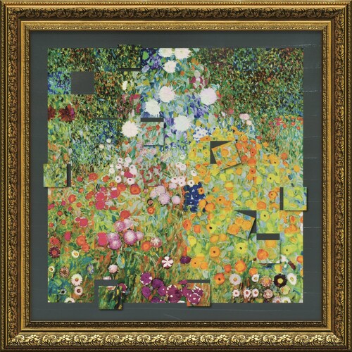 名画モザイクアート クリムト フラワーガーデンL