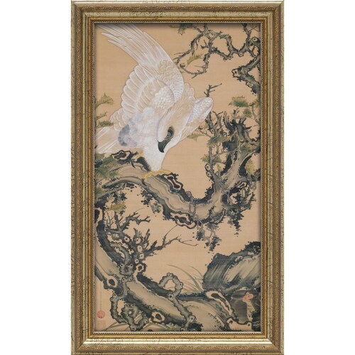 伊藤若冲 枯木鷲猿図