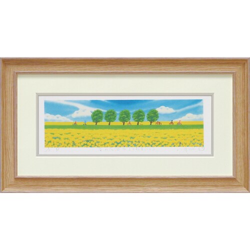 くりのきはるみ 菜の花畑4 自転車レース