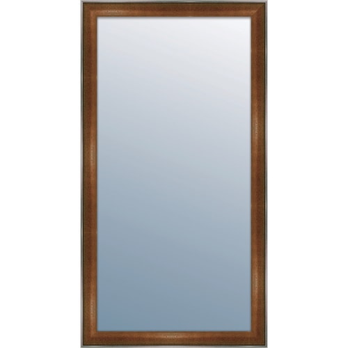 ナチュラルモダンミラー レクタブラウン
