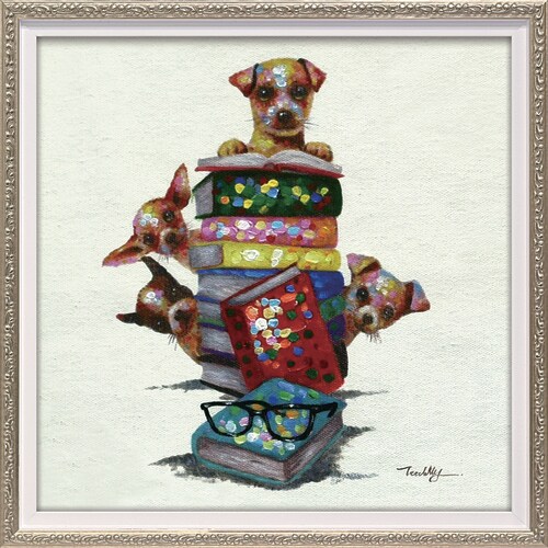 オイルペイントアート ドッグオンブックス S