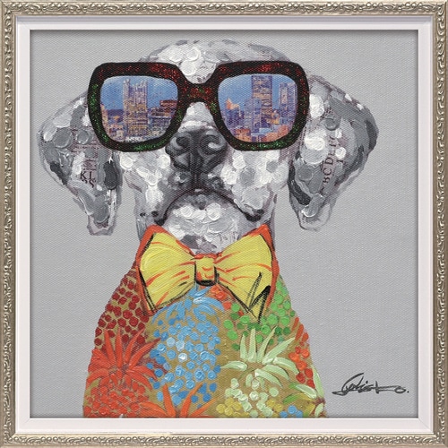 オイルペイントアート ビューシティドッグ S