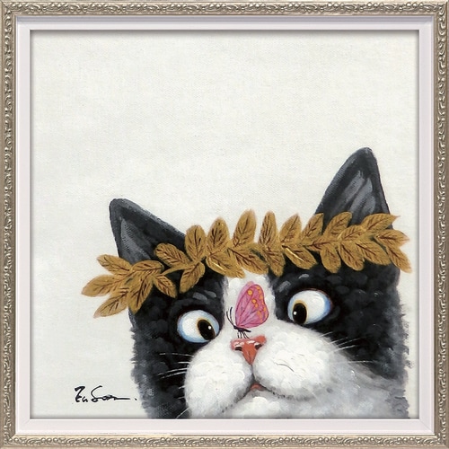 オイルペイントアート 幸運のお知らせ S