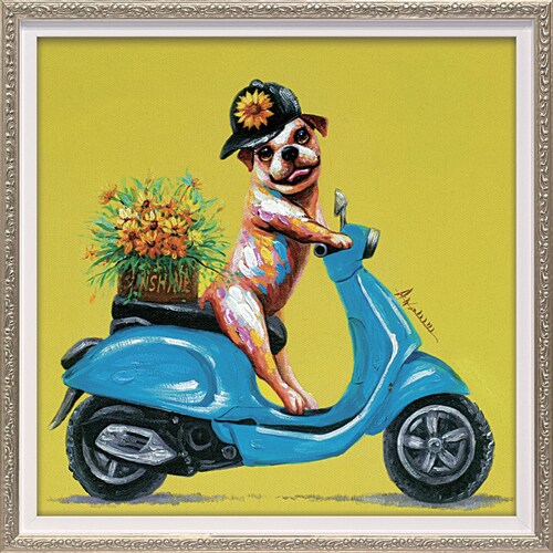 オイルペイントアート デリバリードッグ S