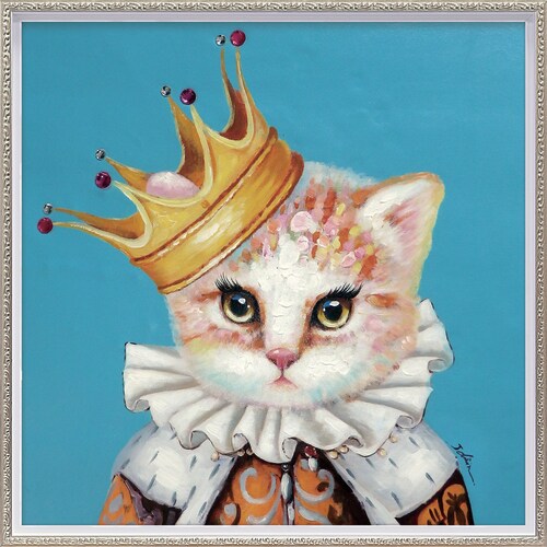 オイルペイントアート ブルークイーン M