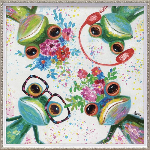 オイルペイントアート カエルの星 M