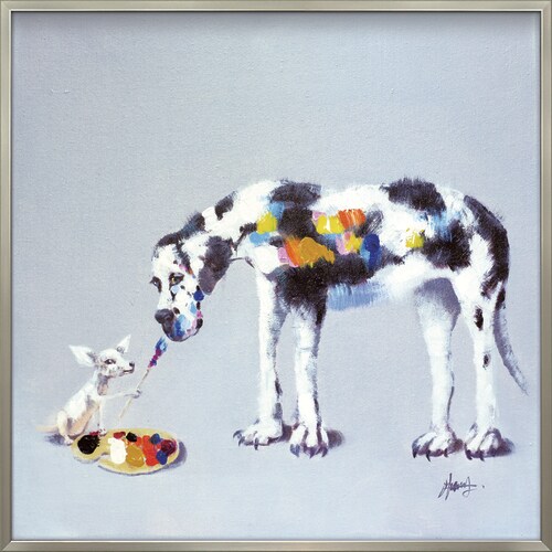 オイルペイントアート ドッグペインティング