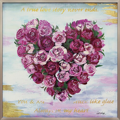 オイルペイントアート ハートローズ