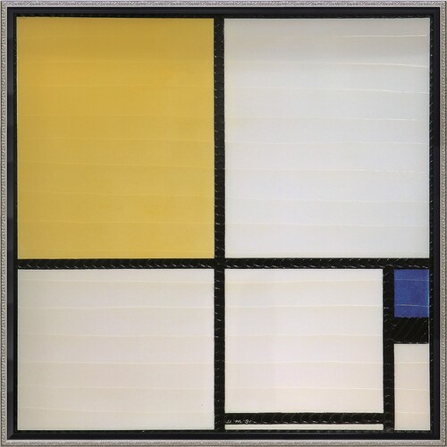 モンドリアン コンポジションブルー&イエローL