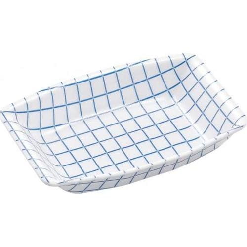 鮮魚トレー M−81 ブルーチェック W ×28