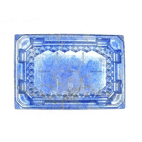 刺身容器 カレン24−16 本体 クリスタル青×8