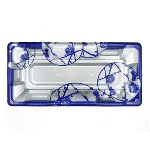 刺身容器 長角皿24−11 本体 はな絵紺 ×18