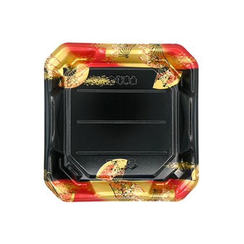 刺身容器 美彩24−24 本体 金フチ扇 ×16
