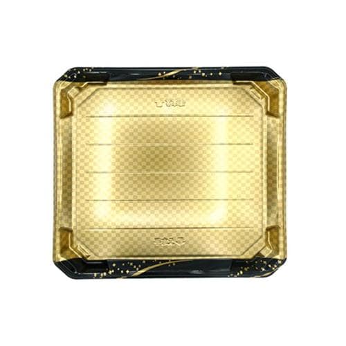 刺身容器 美彩35−35 本体 箔市松金 ×14