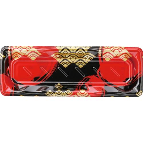 大波皿1−7 本体 まる波赤 16セット