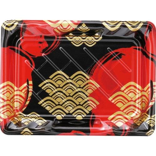 大波皿3−5 本体 まる波赤 12セット