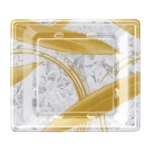 刺身容器 平舟20−17 本体 金ささ銀 ×18