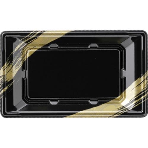 刺身容器 平舟22−13 本体 黒波金 20セット