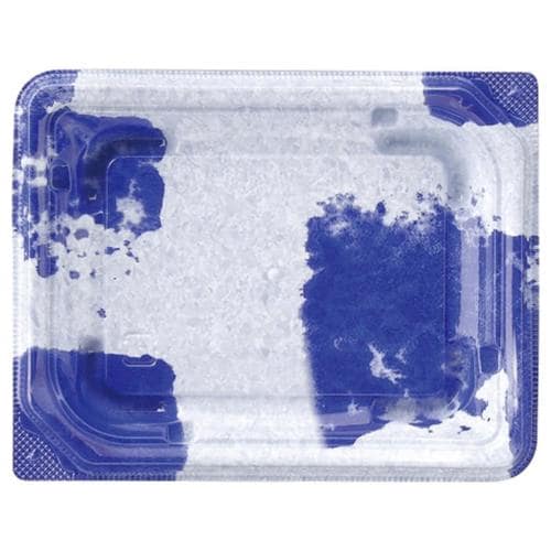 刺身容器 四季皿15−12 本体 角ぞめ青 ×24