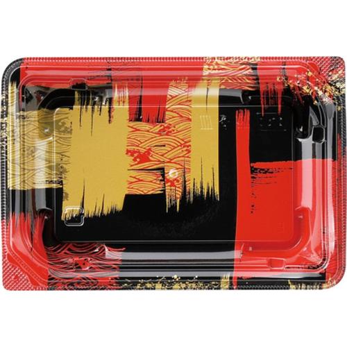 刺身容器 四季皿17−12 本体 角紋赤 ×20