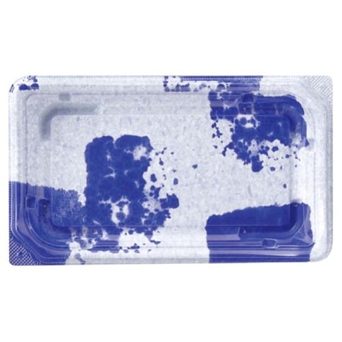 鮮魚トレー 四季皿20−12 本体 角ぞめ青×16