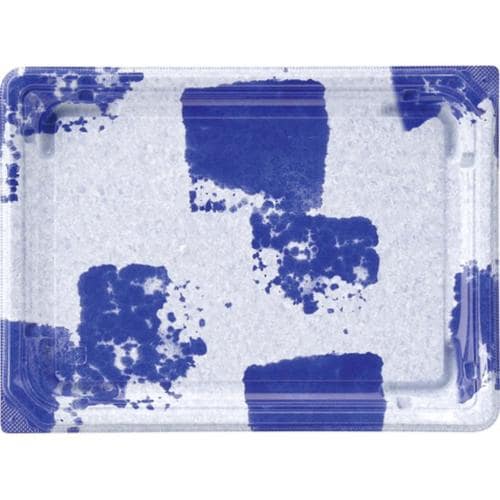 刺身容器 四季皿25−18 本体 角ぞめ青 ×8