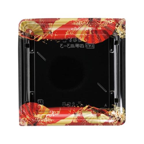 四季皿3−3 本体 扇ばやし赤 12セット