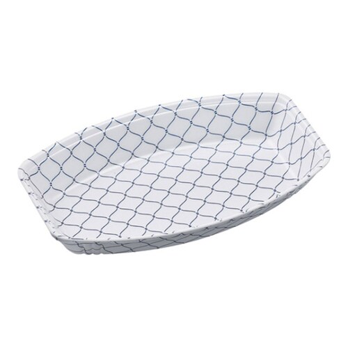 発泡トレー FL芝舟20−12 網ブルー ×24