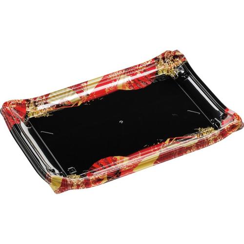 四季皿3−6 本体 扇ばやし赤 6セット