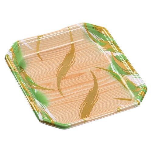 しゃぶしゃぶ長2.5人浅L風紋木目緑×18