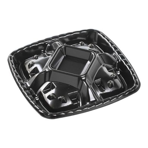 シェルトプラッター角20 本体 黒 18セット