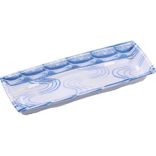 鮮魚トレー角盛鉢30−11(35)A水紋青×16