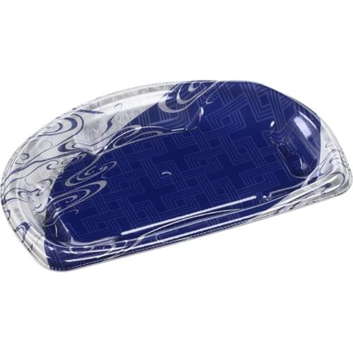 刺身容器 半月皿20−12 本体 氷雪青 ×24