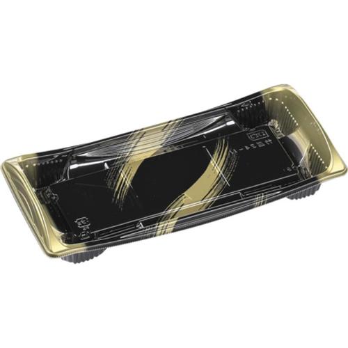 刺身容器 竹皿24−11 本体 はけ嵐金 ×16