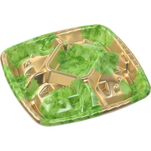 シェルトプラッター角20 本体 金リーフ ×18