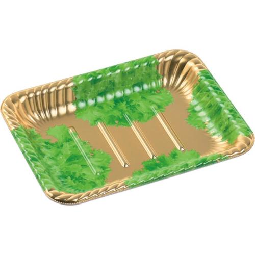 ティアラ角皿22−17 本体 金リーフ 12セット