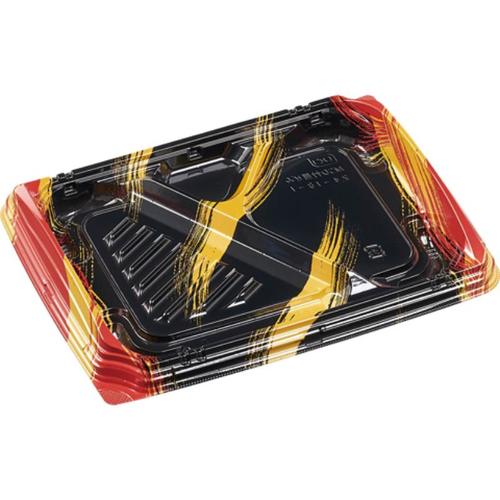 MSD竹皿膳24−18−1 はけ嵐赤 12セット