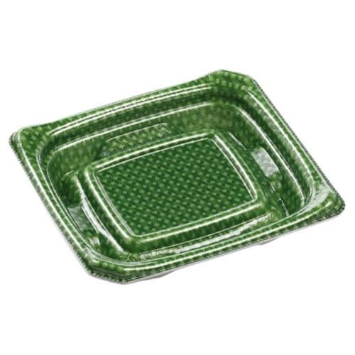 刺身容器Uステージ13−12本体クロスD緑×30