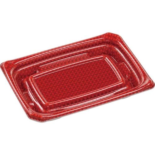 刺身容器Uステージ17−12本体クロスD赤×24