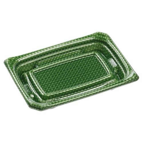 刺身容器Uステージ17−12本体クロスD緑×24