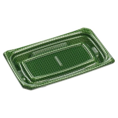 刺身容器Uステージ20−12本体クロスD緑×20