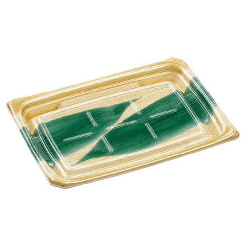 刺身容器Uステージ24−17本体金木目葉らん×12