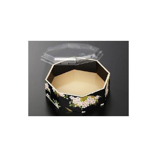 さが野八角4.4寸 宝扇華−黒(ボ) 72セット