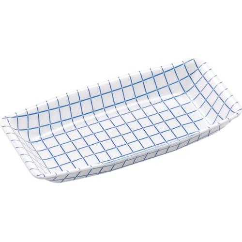 鮮魚トレー M−80 ブルーチェック W ×21