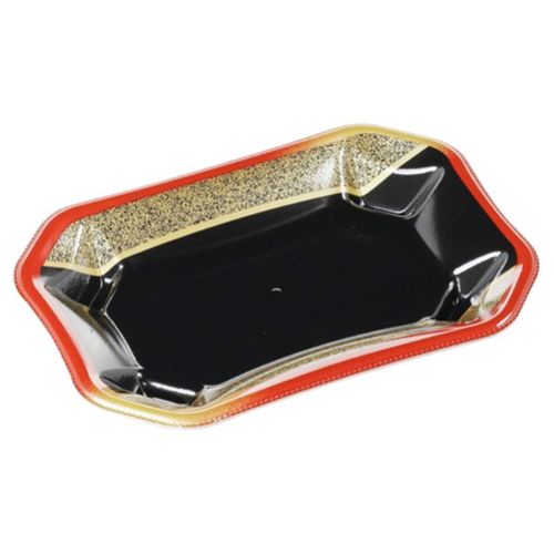 鮮魚トレー 美彩18−13 本体 まき絵赤金×28