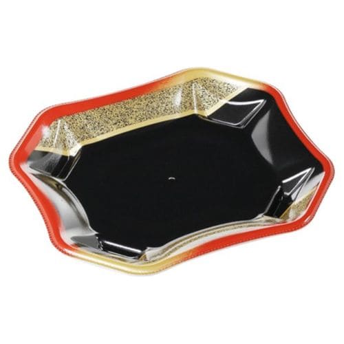 鮮魚トレー 美彩18−16 本体 まき絵赤金×20