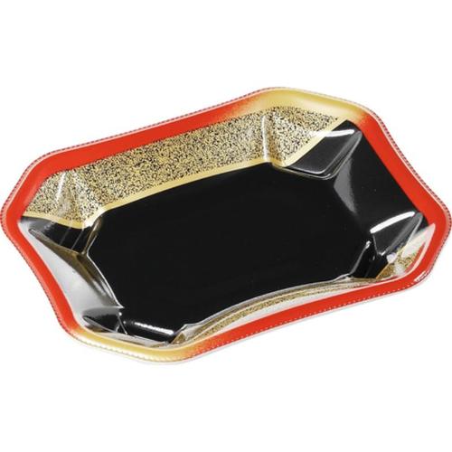 刺身容器 美彩16−13 本体 まき絵赤金 ×30