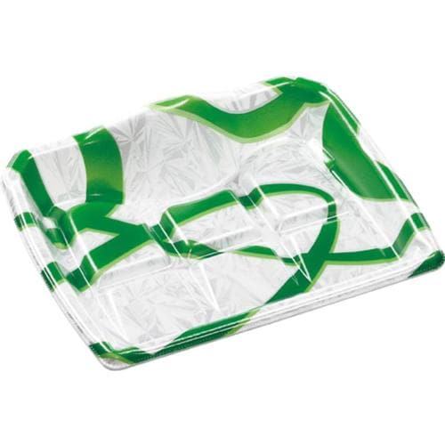 刺身容器 宝山24−19 本体 サークル緑 ×10